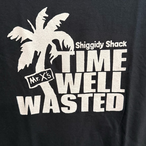 Fruit of the Loom Other - Mr. X’s Shiggidy Shack “Time Well Wasted” Black Graphic Tee — Size L